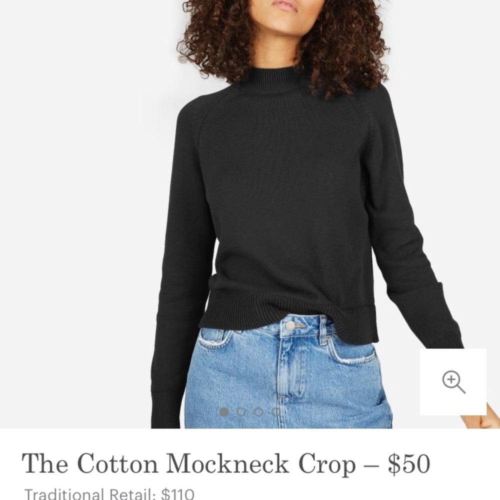 EUC-Everlane-Sweater-Cotton Mockneck-XS